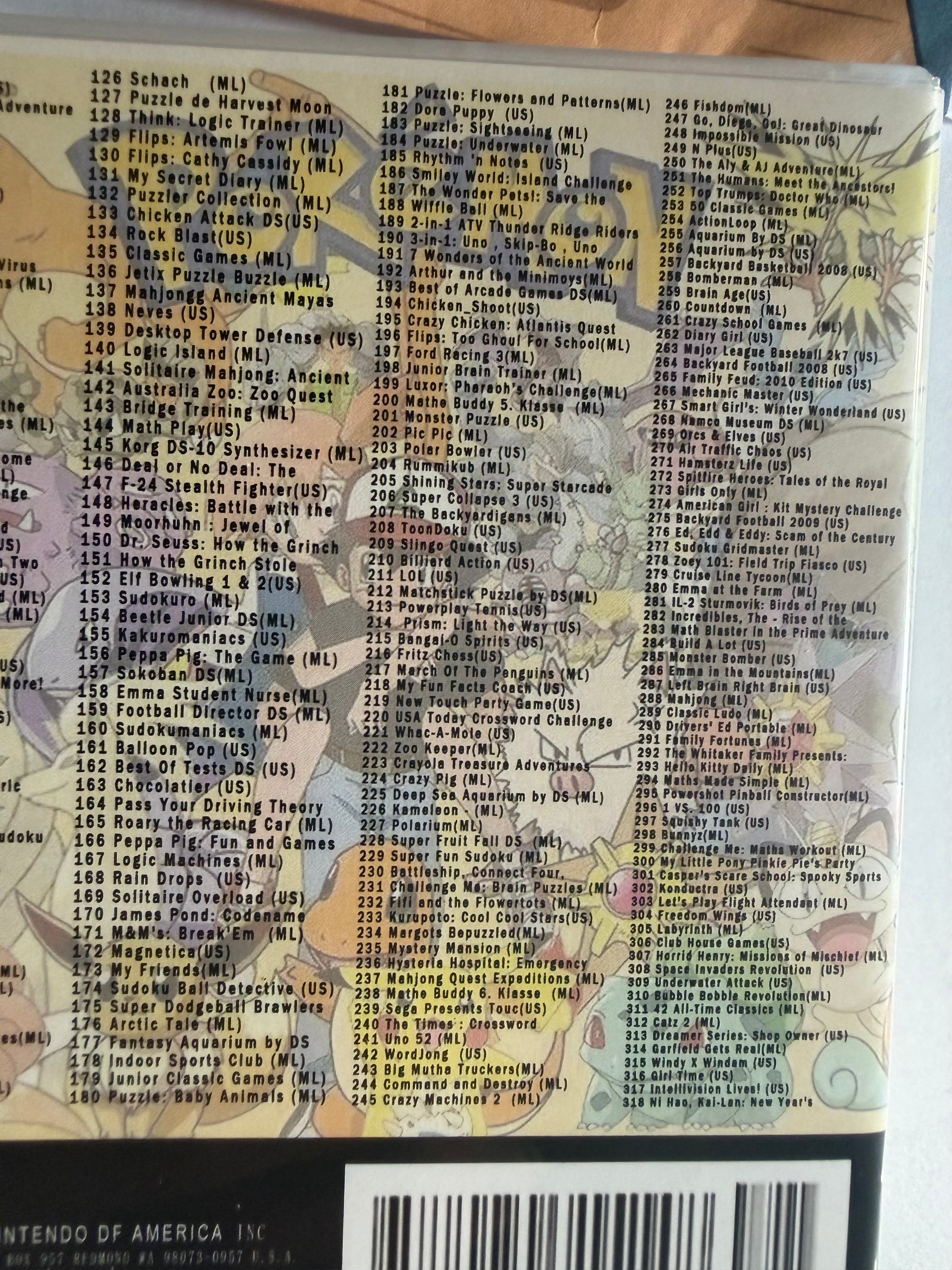 318 in 1 Spelcassette voor Nintendo DS / 3DS - De Ultieme Game Collectie!