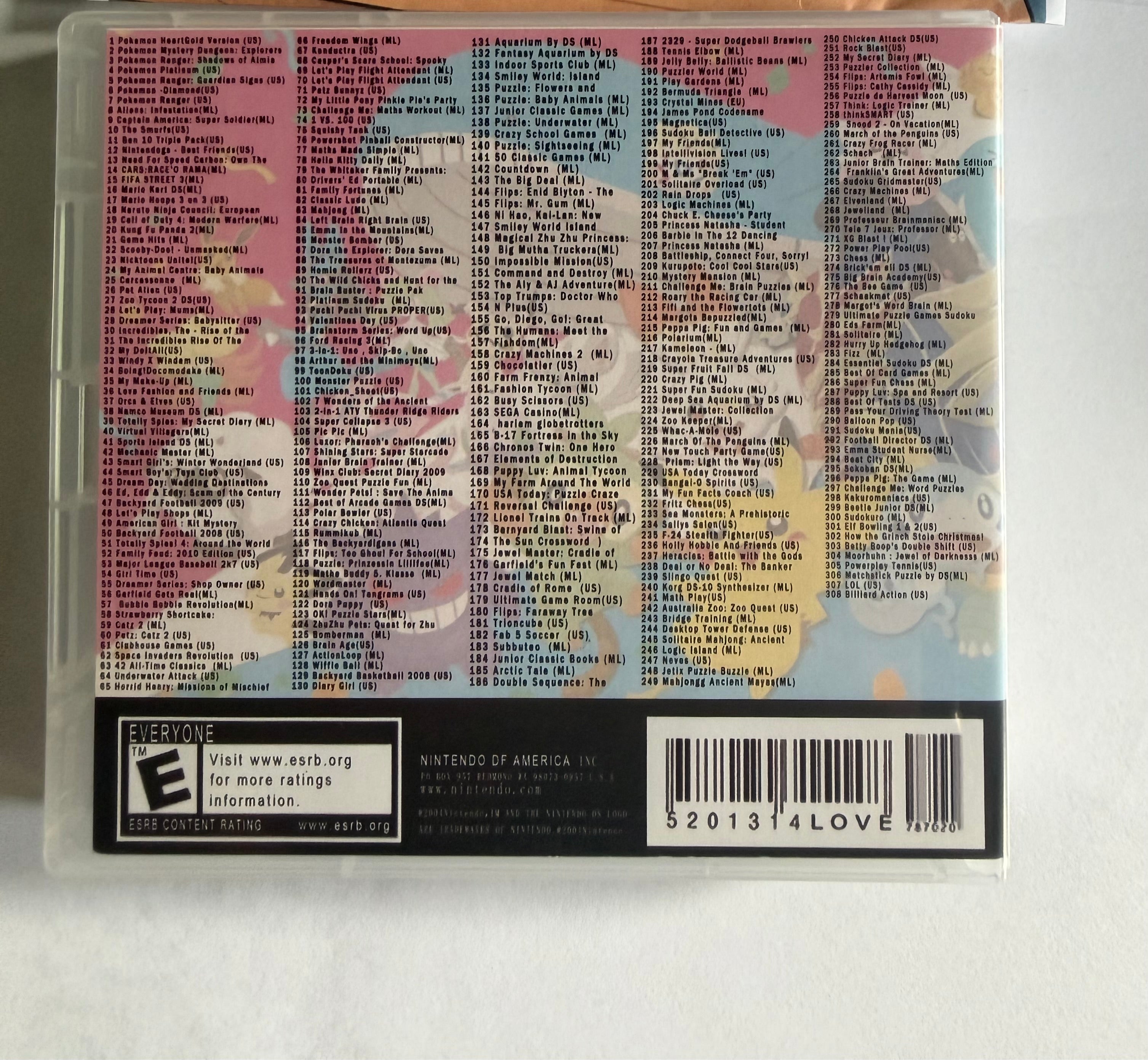 308-in-1 Ultieme Game Collectie voor Nintendo DS / 3DS