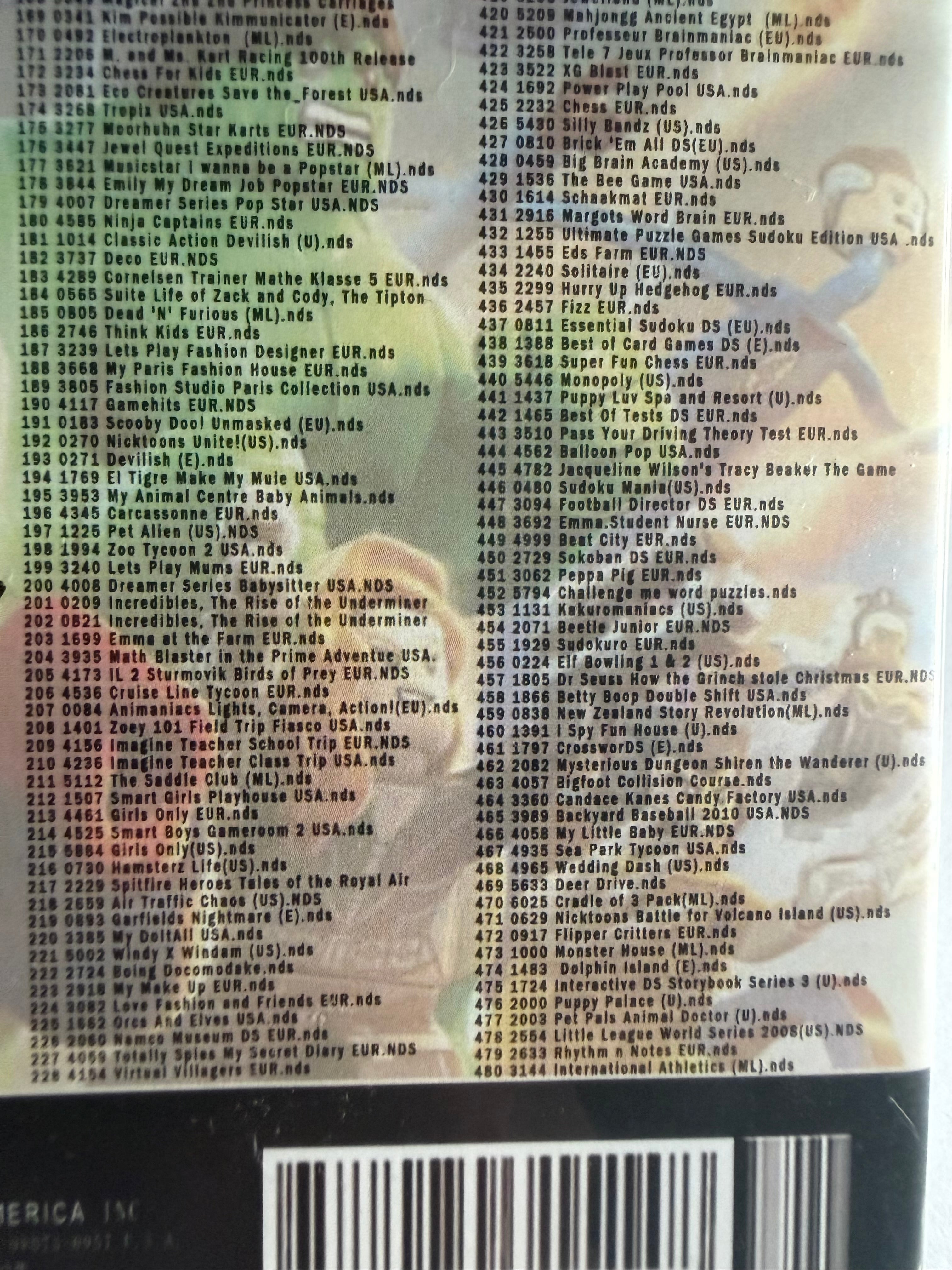 480-in-1 Nintendo DS Game Cartridge – Ultieme Collectie voor DS, 2DS & 3DS