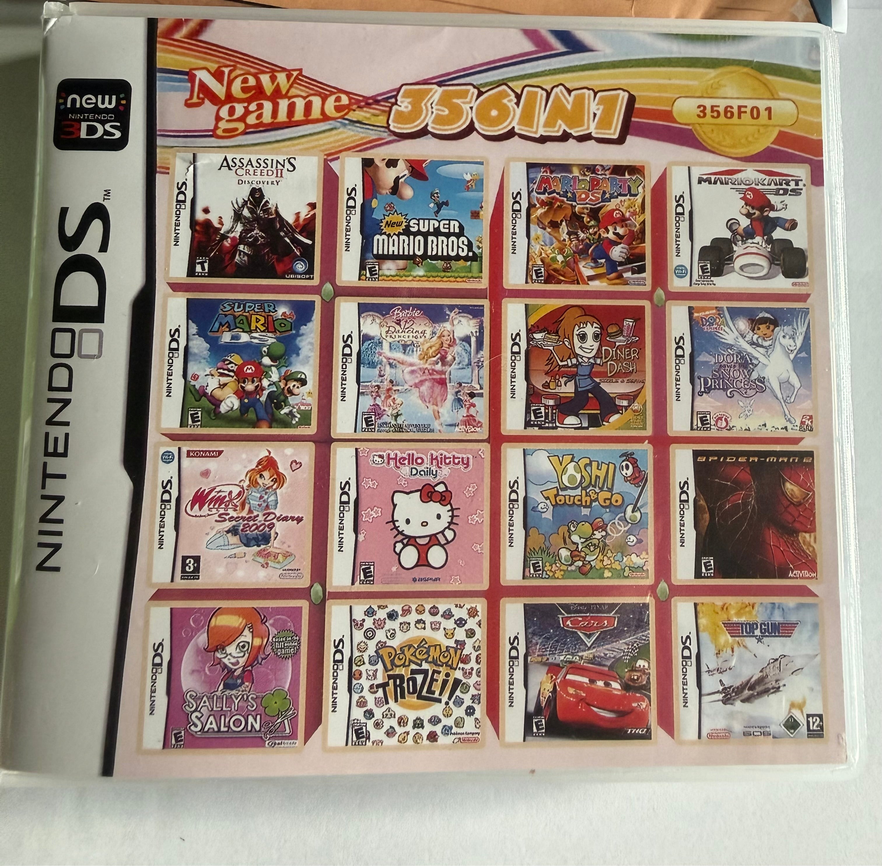 🎮 356-in-1 Multigame Cartridge voor Nintendo DS / 3DS – Jouw Ultieme Game Collectie!