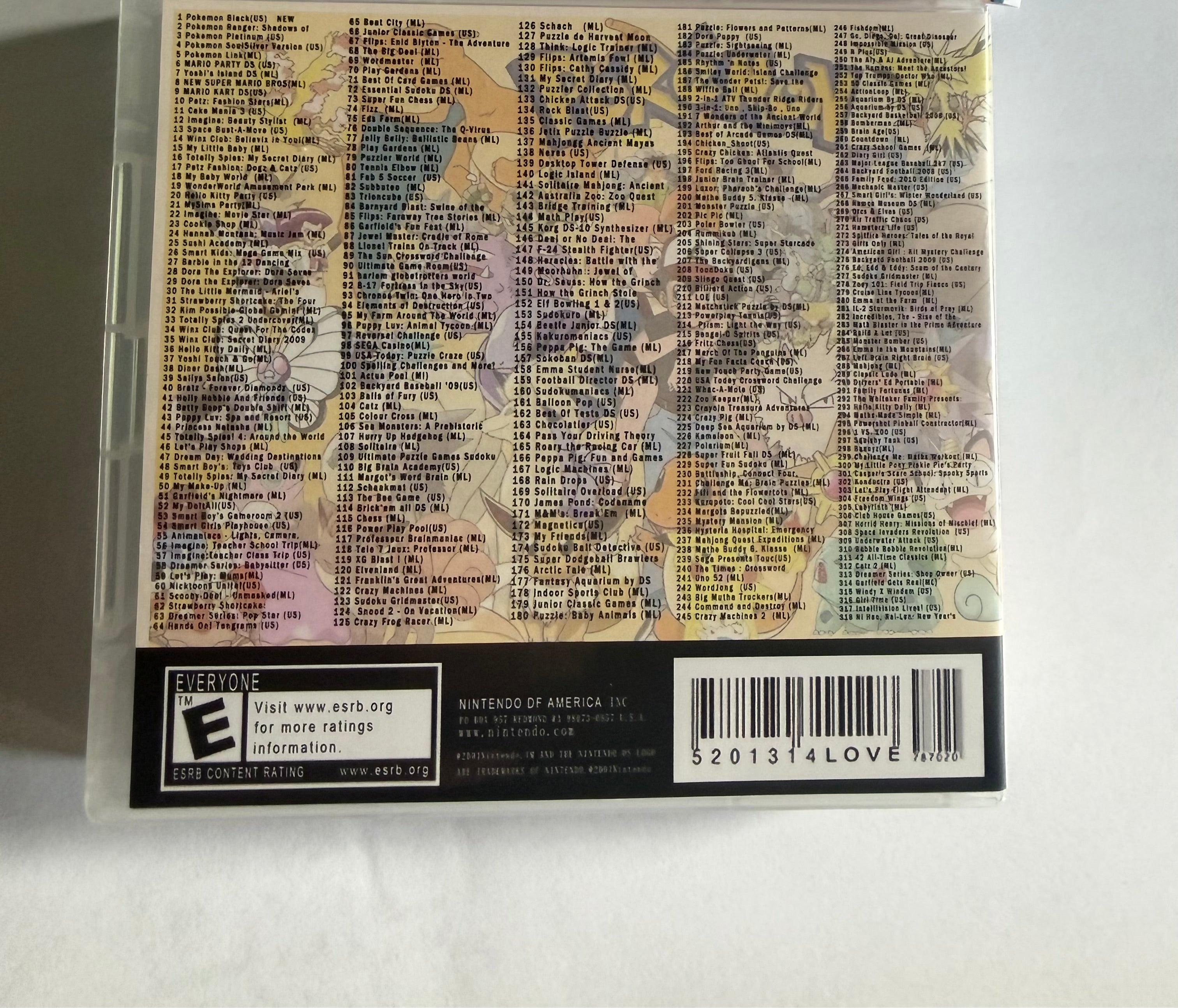 318 in 1 Spelcassette voor Nintendo DS / 3DS - De Ultieme Game Collectie!